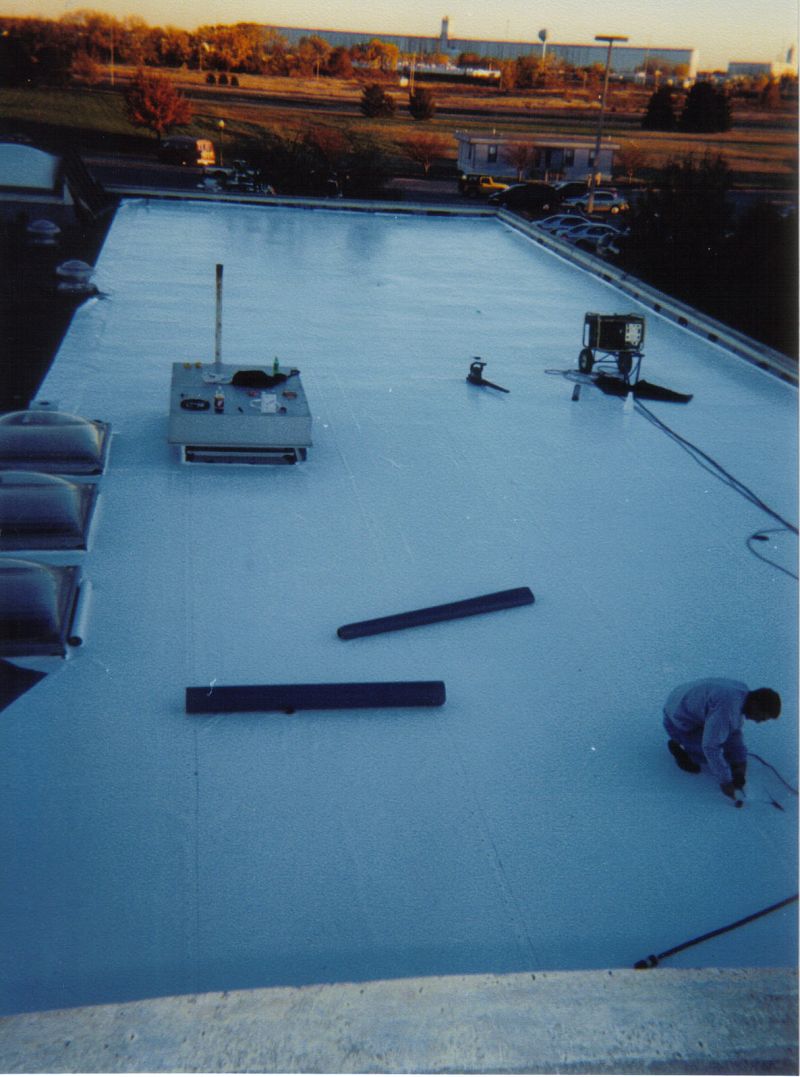 Closeup of a flat top roof
